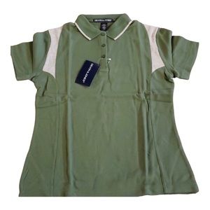 Ladies’ Sport Green Active Golf Polo Work Shirt w/ Cool Wicking Technology.